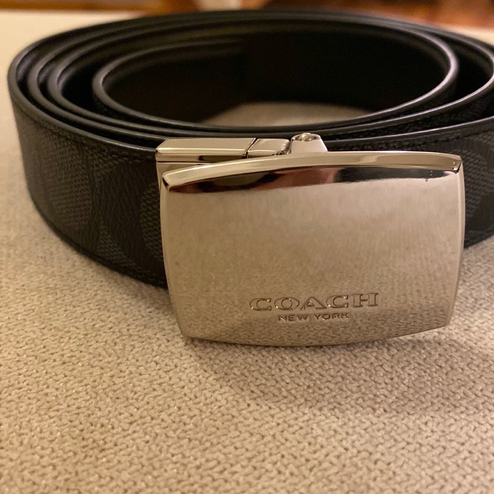 Men’s coach reversible leather belt
